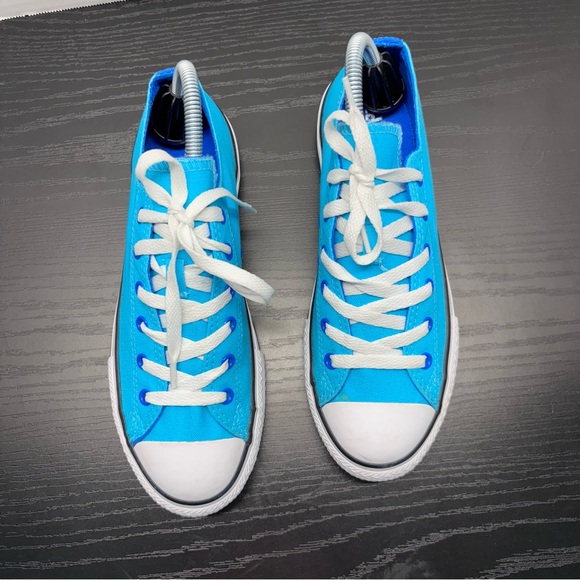 Bright blue double tab Converse youth Sz 5.5 - Picture 6 of 11